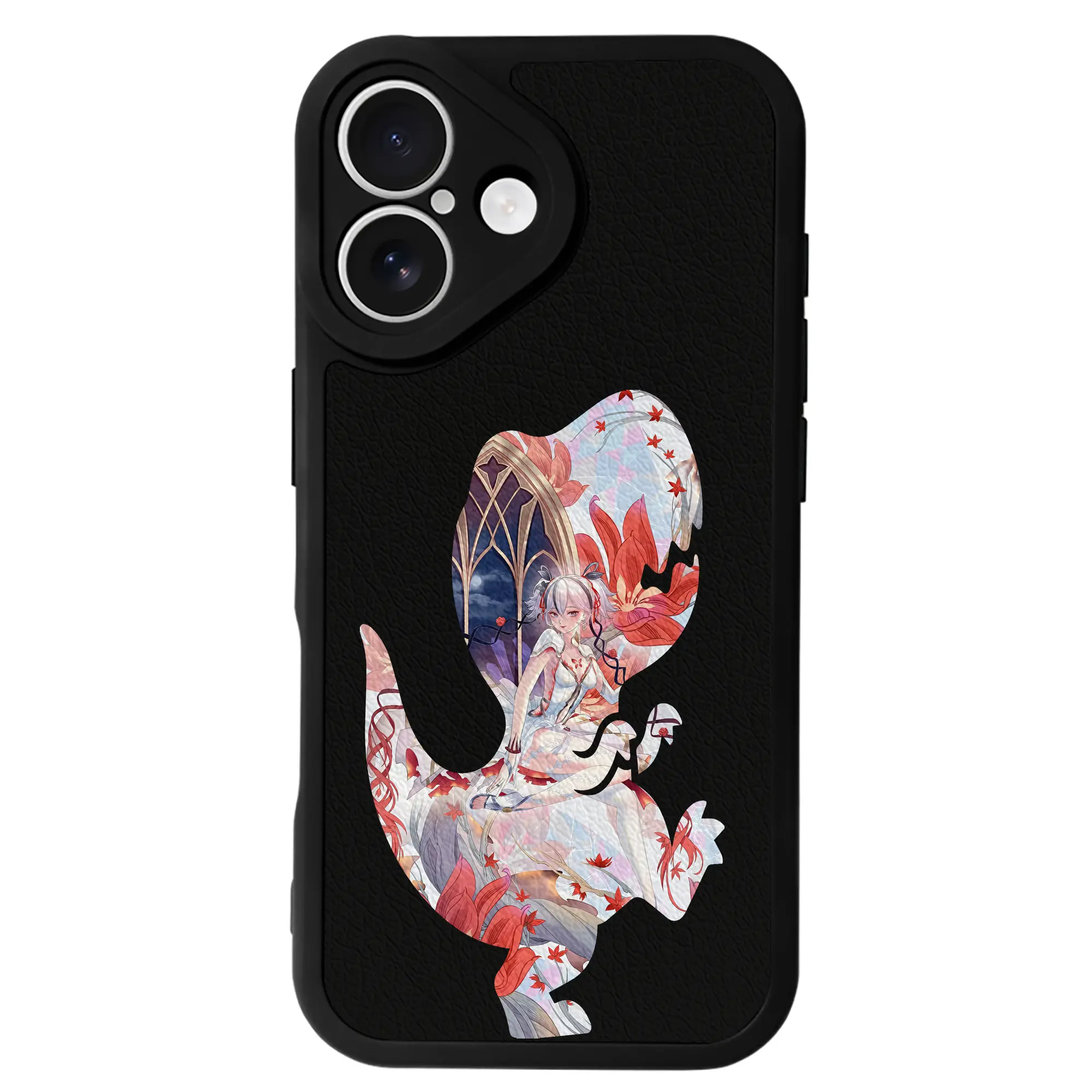 鳴潮 グッズ ツバキ - IPhone 16シリーズ対応 ・ シリコンスマホケース ・ レザー調 ・ 高精度フィット ・ 耐衝撃 ・ ワイヤレス充電対応 ・ 精密カット